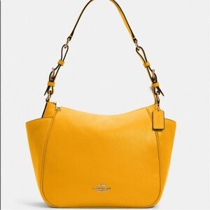 Coach Yellow Leather Shoulder Bag